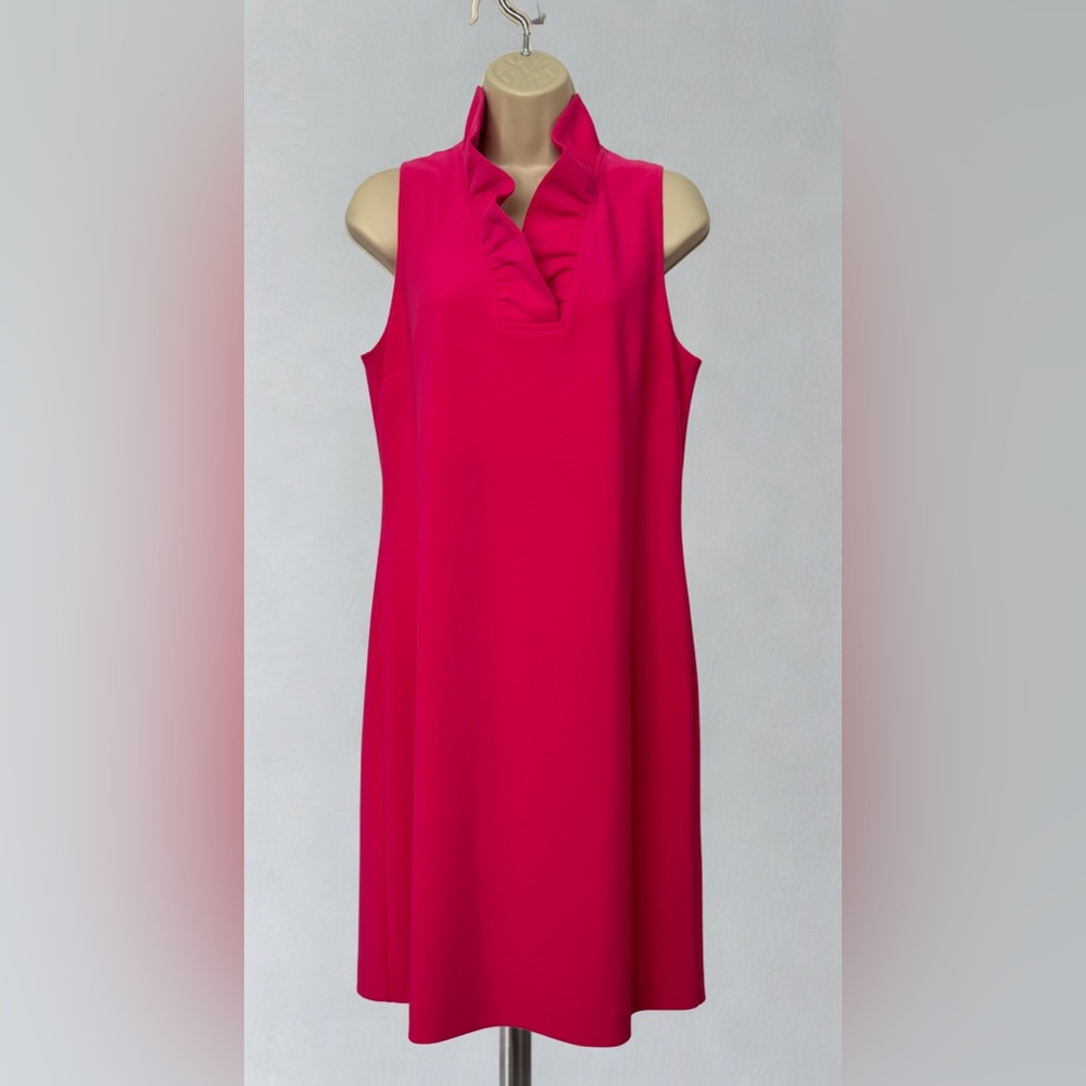 Joseph Ribkoff Fuchsia ruffle Dress - Picture 6 of 14
